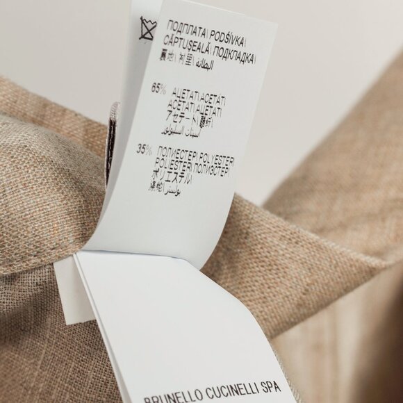 Brunello Cucinelli SS/24 Natural Ramage Floral-Print Linen Slouchy Trousers - Picture 12 of 13